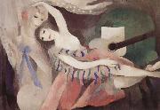 Marie Laurencin Girl and Guitar oil painting reproduction